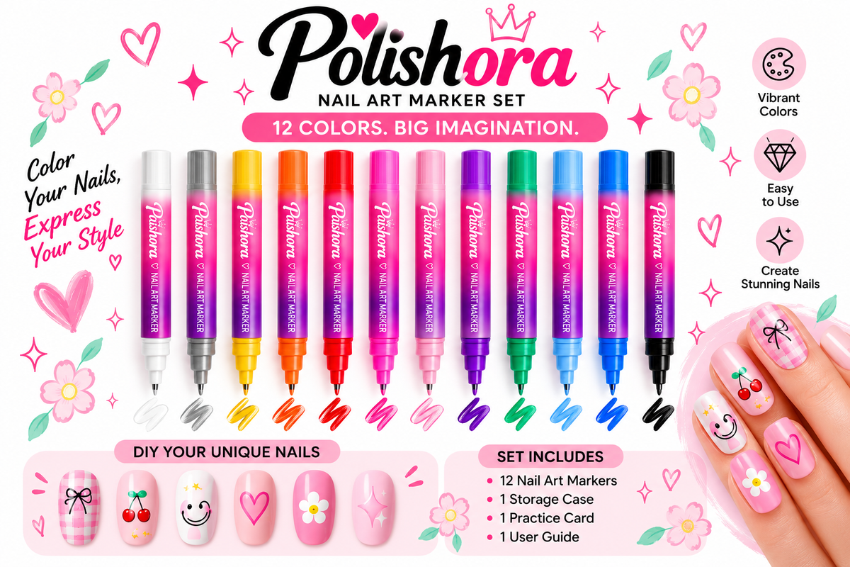 Polishora - Little Artist Nail Art Set 🎀