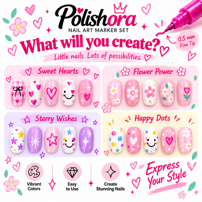 Polishora - Little Artist Nail Art Set 🎀
